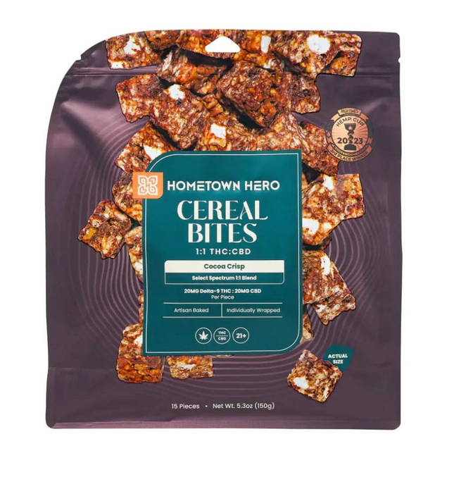 THC 20mg Delta 9 Cereal Bites (Cocoa Crisp) 15 count - Ocoee Botanicals